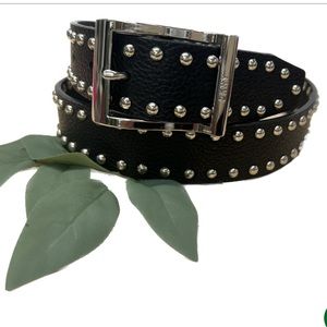 DKNY Black Silver Studded Belt NWOT